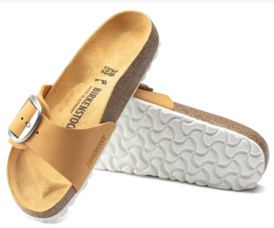NIB Birkenstock Madrid Big Buckle Leather Sandal In Apricot  display picture 3