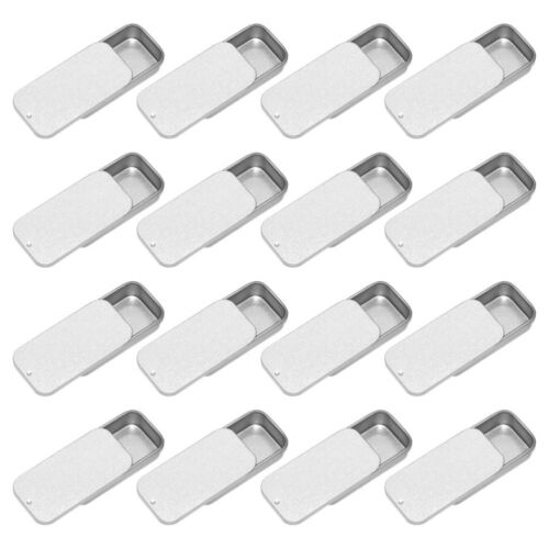  16 pièces baume à lèvres étain boîte push-pull rangement compact mini voyage - Photo 1 sur 12
