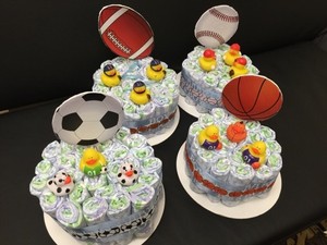 sports diaper cake