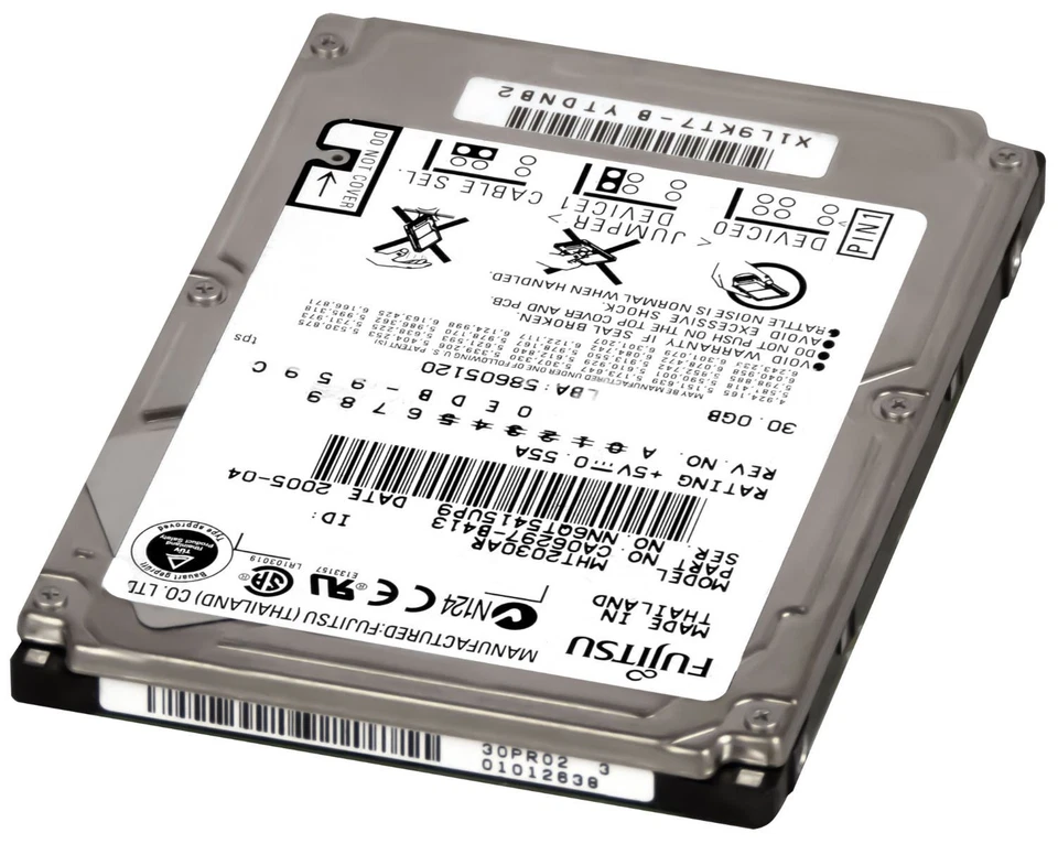 Disk Fujitsu MHT2030AR CA06297-B413 30GB 4200U/Min Ata Ide 2MB 2.5'' Pollici - Immagine 3 di 3