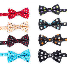 Men Polka Dots Pre-tied Bow Tie Wedding Party Groom Suit Tuxedo Shirt Bowtie