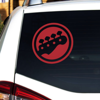 Bass Guitar Head Hero, Decal Sticker, Laptop, SIZE & COLOR, Laptop, Wall Art