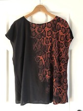 Mint Velvet Snake Print Top Size 16.