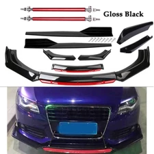 Front Bumper Lip Spoiler Splitter Rear Lip Side Skirt For Audi A3 A4 A5 A6 B7 B8
