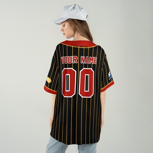 Personalized Charleston Dirty Birds Baseball Jersey Pepperoni Rolls Unisex Fit - Picture 3 of 6