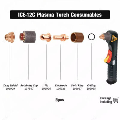 Elettrodi Ricambio 5 Pz. Consumabili Per Torcia Taglio Plasma