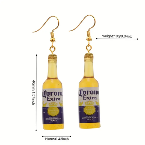 Alcohal Earrings Beer Liquor Wine Drinks Bar Club 3D Ear Jewelry - Picture 5 of 78