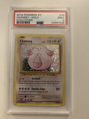 2016 chansey pokemon card - 70/108 Reverse Holo Rare If heads 2016 Pokemon Korean XY 20th