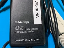 Tektronix P5210A 5600V 50 MHz High Voltage Differential Probe - TESTED WORKING