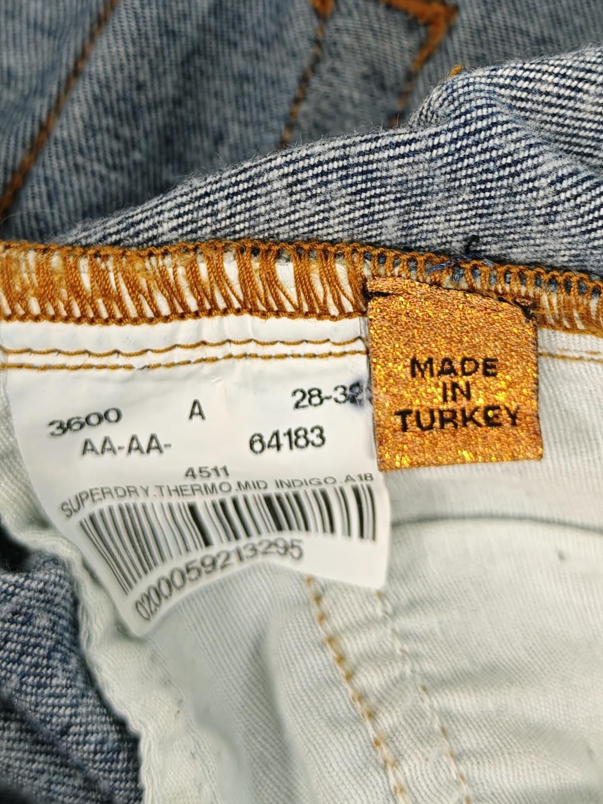 Superdry Thermo Mid Jeans Women's Size 27W 32L Indigo Blue Mid Rise Stretch image 6
