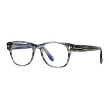 Tom Ford FT5898-B 020 Grey/Clear Blue Light Block 52mm Eyeglasses New Authentic