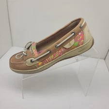 Sperry Top Sider Boat Shoes Womens Angelfish Slip On Flats Tan Size 8 M