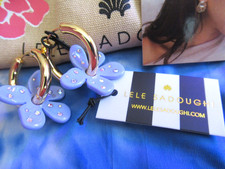 LELE SADOUGHI AUTHENTIC PETITE LAVENDER PARADIS HUGGIE EARRINGS NWT