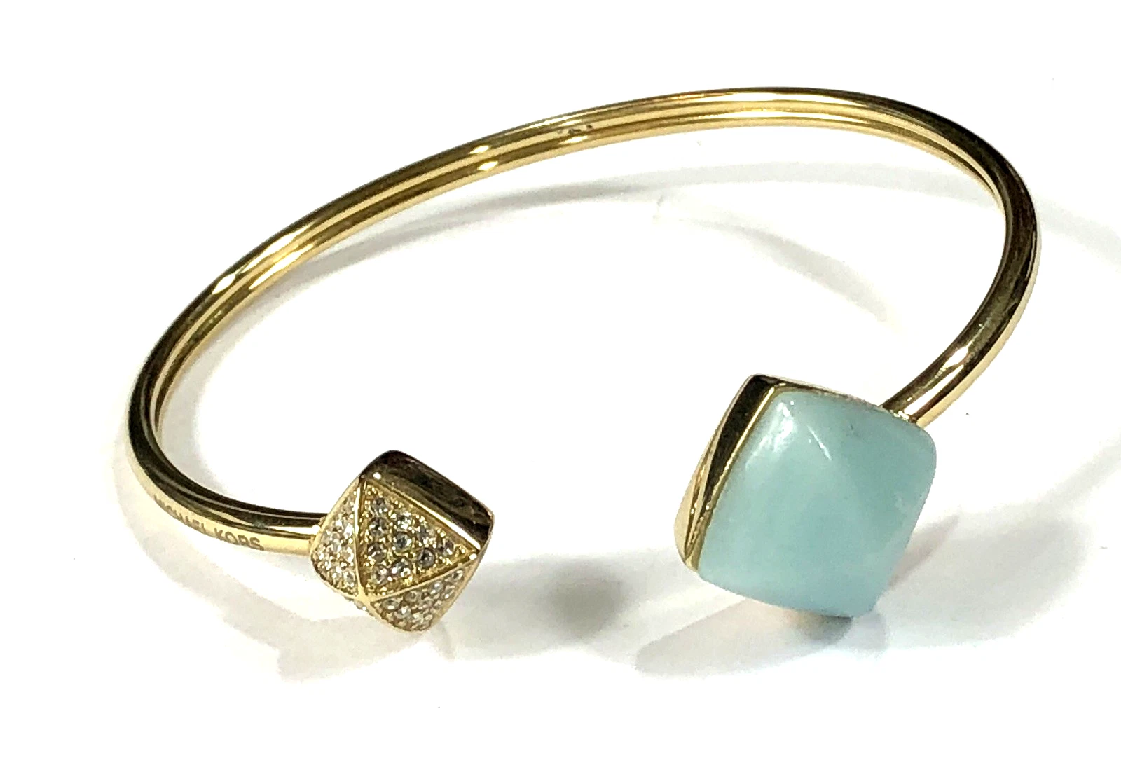 Bracciale Michael Kors verde menta e cristallo MKJ5224710 lunghezza 6