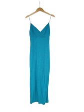 A Fortiori Maurice’s Y2K Open Back Prom Dress Evening Gown Turquoise Sparkle M