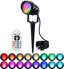 RGBW Halloween Outdoor Spotlight 12W LED Landscape Spotlights 120V Color Chan...