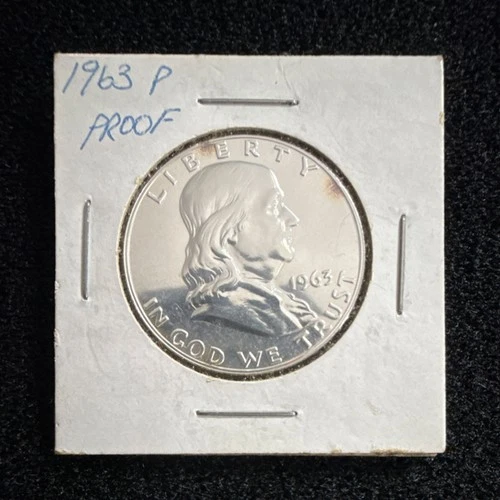 Franklin Half Dollar 1963 Philadelphia Proof Silver Uncirculated 50C