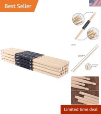 12 Pairs Drum sticks 5A Classic Maple Wood Drumsticks Wood Tip Drumstick for ...