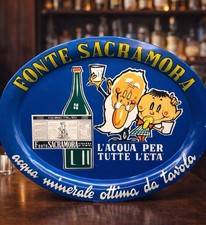 VASSOIO PUBBLICITARIO LATTA - FONTE SACRAMORA - PELLICONI - BOLOGNA ANNI 50 -Ø30