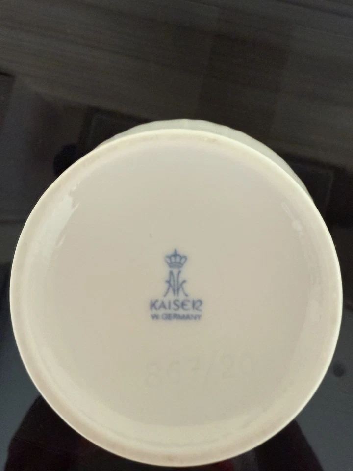 Kaiser Porzellan Vasen VASE WEISS, glasiert 21 cm hoch - Bild 3 von 4
