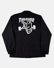 Thrasher x Spitfire Wheels Thrash And Burn Black Coaches Jacket
