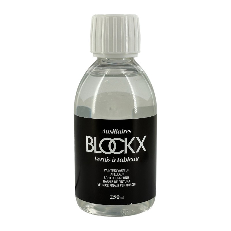 Vernis à tableau Blockx brillant évitez le jaunissement de vos huiles flacon 250ml