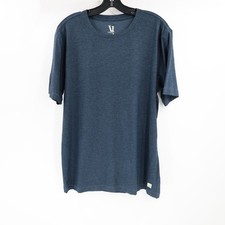 Vuori Strato Tech Tee Shirt Men Large blue Short Sleeve Performance Stretch crew