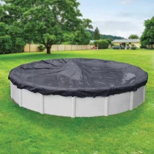 Economy 24 Ft. round Blue Solid above Ground Winter Pool Cover Free Shipping