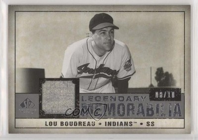 2008 SP Legendary Cuts Memorabilia Grey 8/15 Lou Boudreau #LM-LB HOF q3x