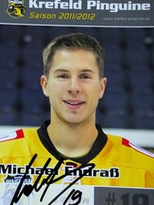 Krefeld Pinguine 2011/12 Autogrammkarte Eishockey DEL Michael Endraß signiert