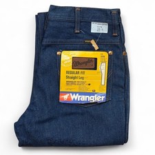 Vtg Wrangler Jeans 33 Regular Fit Blue NWT Made In USA 14 oz