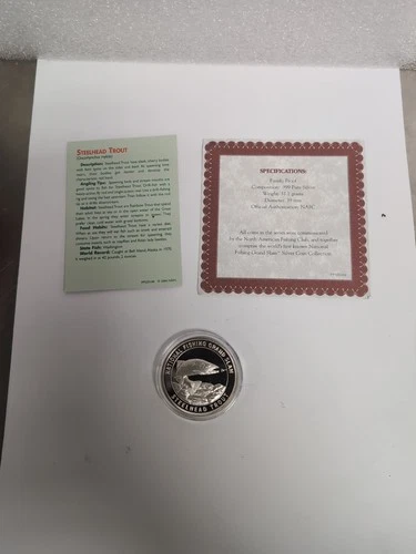 Steelhead Trout National Fishing Grand Slam 1 oz .999 Silver Round proof Coin