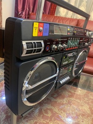 Lasonic TRC-931 Boombox Vintage Blaster Dual Cassette Radio