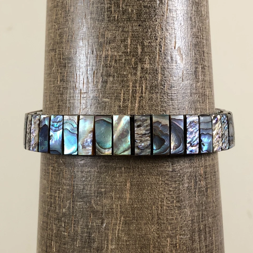 Vivani Women Dress Abalone Shell Expansion Band Quartz Analog 24mm Watch 6 1/2" - Image 4 of 4