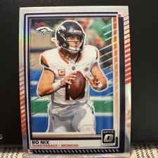 2025 Panini Optic Football Prizm Bo Nix #31 Denver Broncos NFL Silver Holo