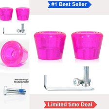 PU Rubber Roller Skate Toe Stoppers 1 Pair with Screws Lightweight Grip Stopper