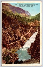 Shoshone Canyon East Cody Road Yellowstone National Park WY WB Postcard XD9