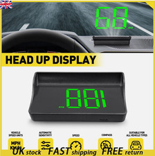 Digital HUD Speedometer MPH Car Head Up Display GPS Speed Meter windscreen Front