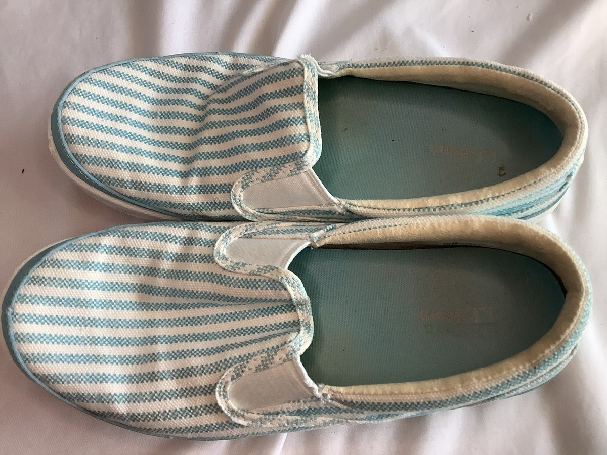 LL Bean Shoes 6.5 Women's Multicolor Canvas Slip-on Striped  Beach Shoes View 6