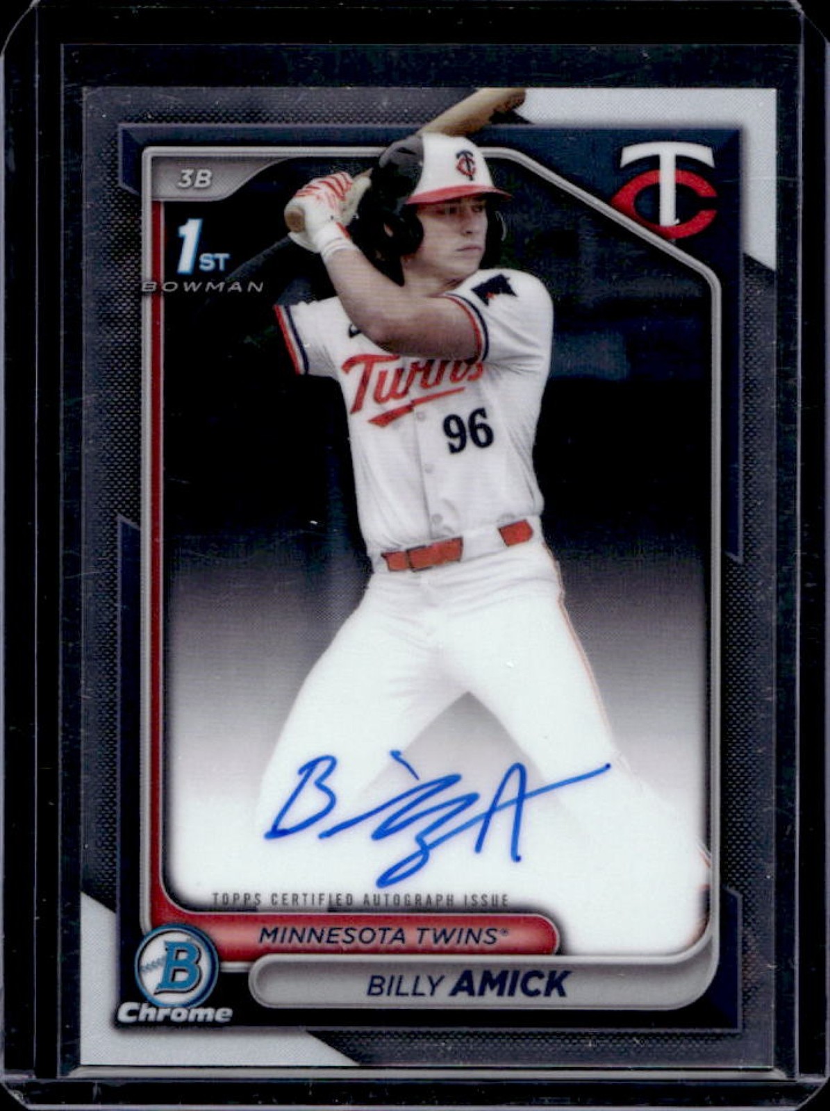 2024 Bowman Draft Billy Amick Chrome Auto 1st #CPA-BA Twins