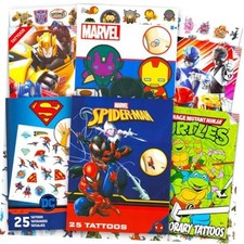 Superhero Tattoos Ultimate Bundle, 150 Pcs - Super Hero Temporary Tattoos 