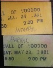Wall Of Voodoo: Ticket Stubs (4) 1981 — photo 2