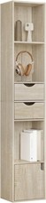 Image of Bookcase 3 Tier 2 Drawers Cabinet Storage Shelf Organiser Unit White Modern Home