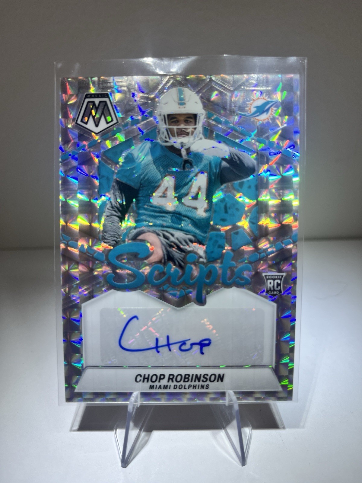 2024 Panini Mosaic Rookie Scripts Chop Robinson #RS-CRN (AU, RC)