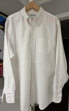 Brooks Brothers Dress Shirt Mens 17.5 34/35 Heavy Oxford Long Sleeve Button Up