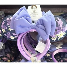 Disney Resort French Lavender Floral Purple Flowers Minnie Ears Bow Headband US