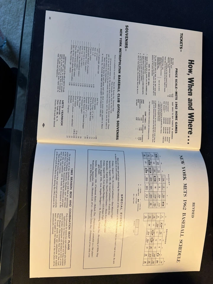 1962 NEW YORK METS Yearbook - Condition Excellent - Image 4 of 4