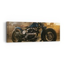 Impression sur Toile 90x30cm Tableaux Image Photo Harley-Davidson Moto Moteur
