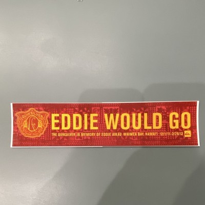EDDIEAIKAUステッカー❰非売品❱ Quiksilver Eddie Would Go Eddie Aikau Surfing Sticker Waimea Bay