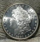 1880-s Morgan Silver Dollar Brilliant Uncirculated Cameo With Mirrors